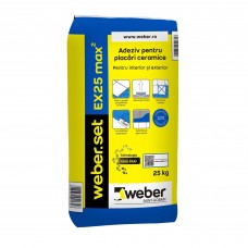 Adeziv placari ceramice, interior/exterior, Weber EX25 Max2, gri, 25 kg